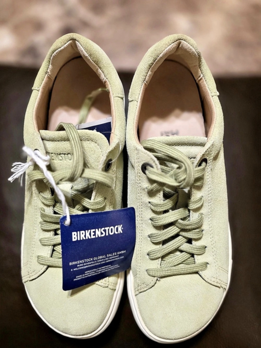 Birkenstock Bend Low Suede Leather Green Sneakers Size EU 37S US 6.5-7